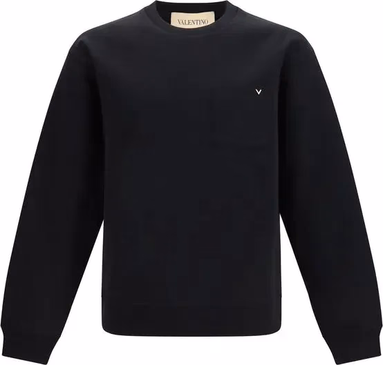 Valentino Garavani Black Cotton Sweatshirt