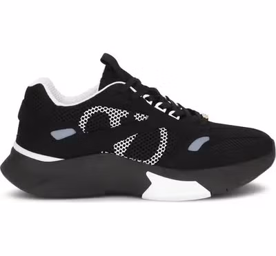 Black Fabric Athletic Sneakers