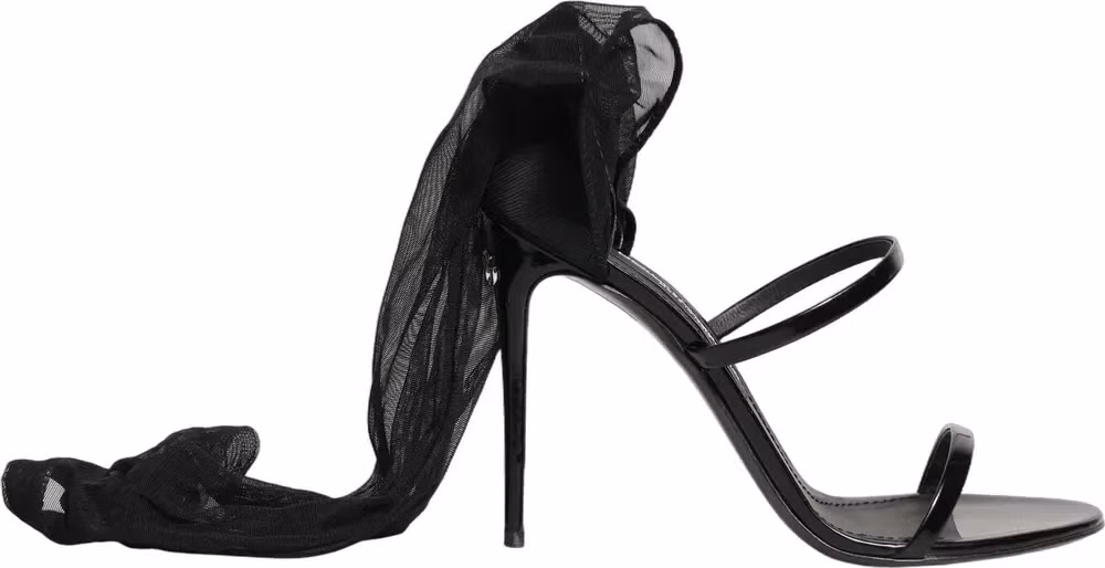 Dolce & Gabbana Black Stiletto Sandals Socks High Boots Shoes
