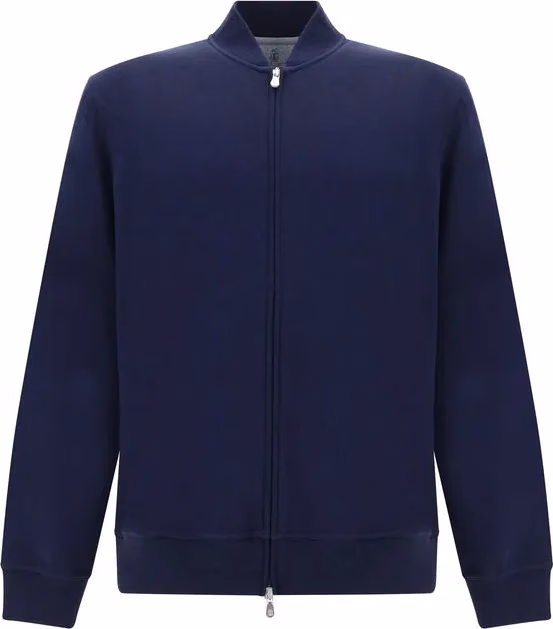 Brunello Cucinelli Blue Cotton Sweatshirt
