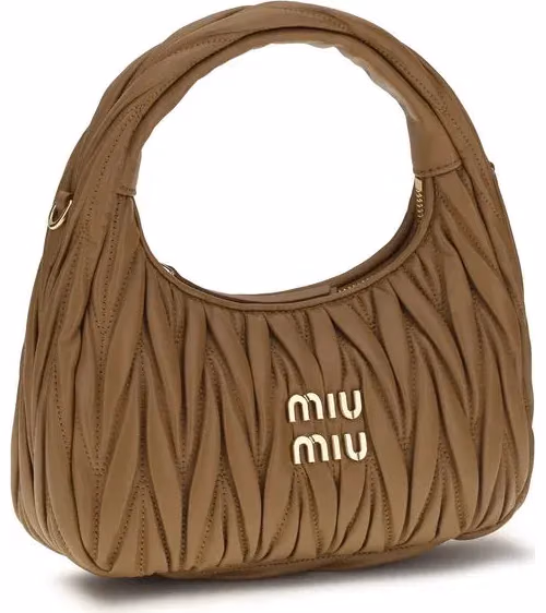 Miu Miu Beige Calf Leather Bos Taurus Handbag