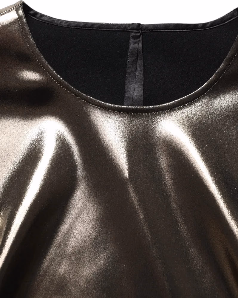 Dolce & Gabbana Metallic Bronze Roundneck SleevelessTank Top