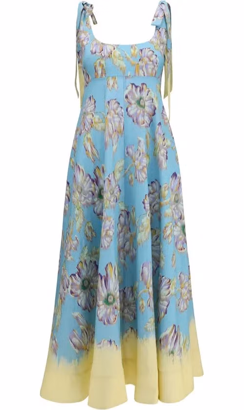 Alemais Multicolor Linen Casual Dress