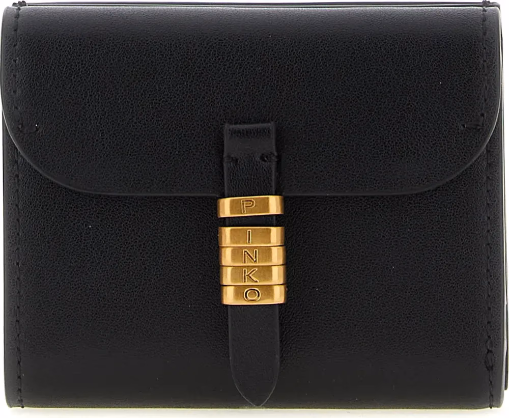 PINKO Black Cowhide Cardholder