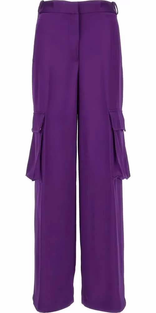 Versace Purple Viscose Cargo Pants