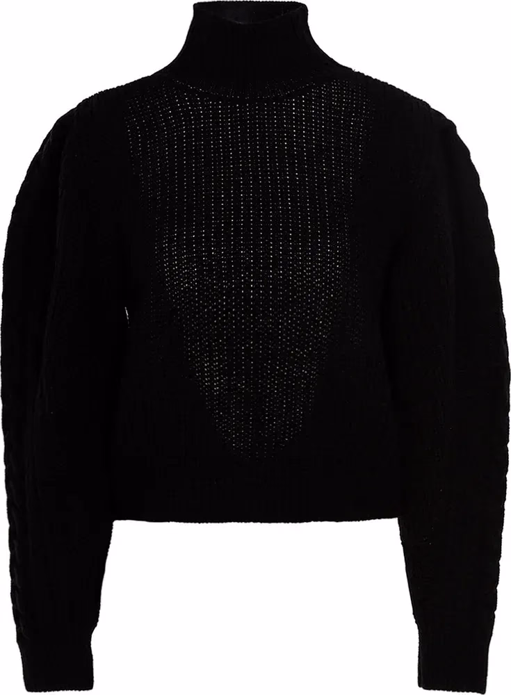 MIXIK Black Wool Cardigan