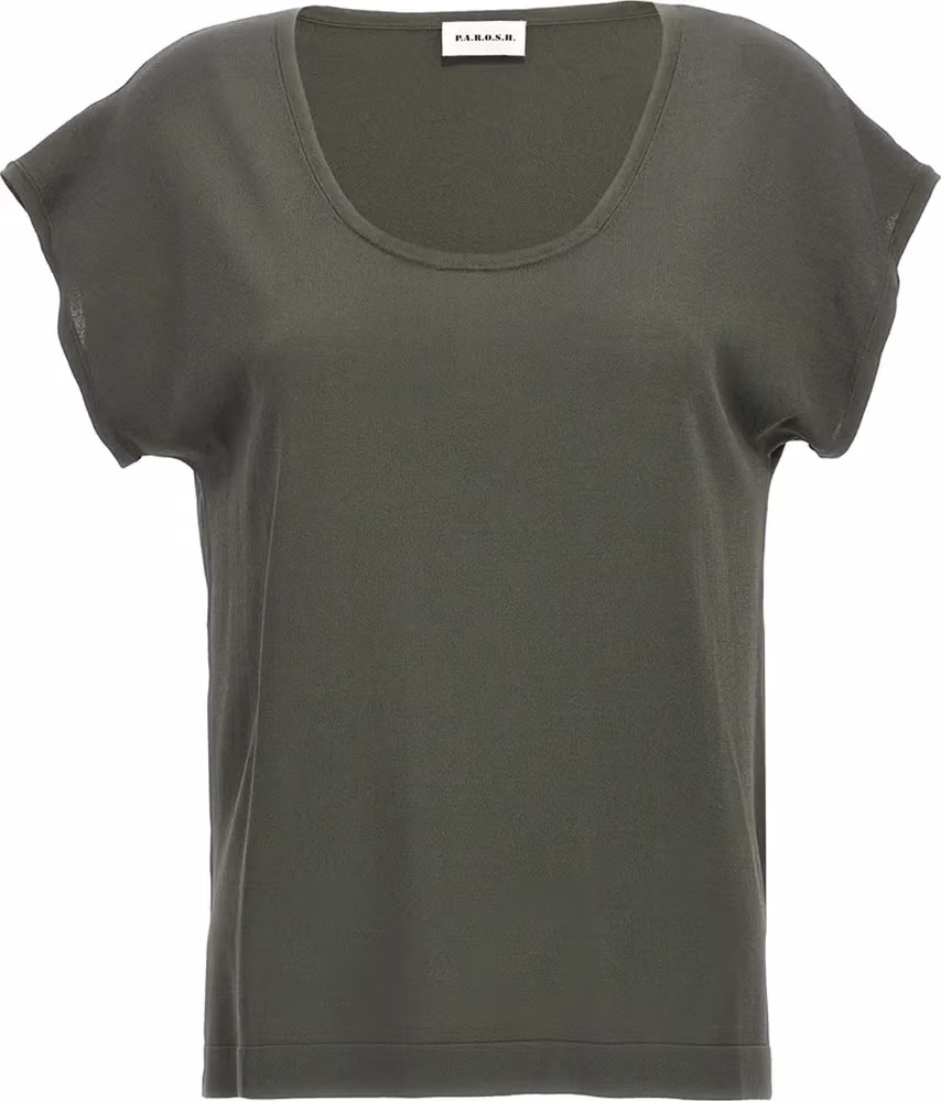 P.A.R.O.S.H. Bicolor Viscose T-Shirt