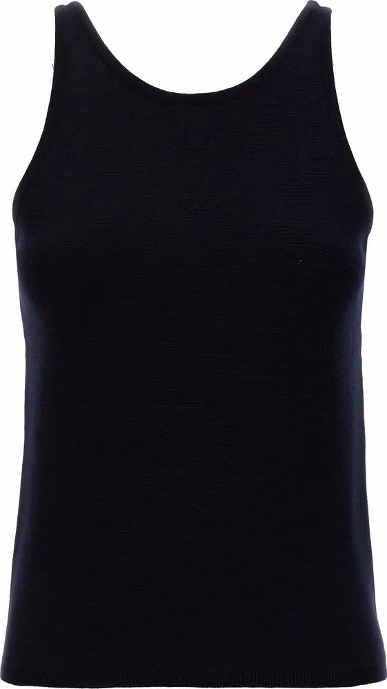 Max Mara Blue Virgin Wool Tank Tops