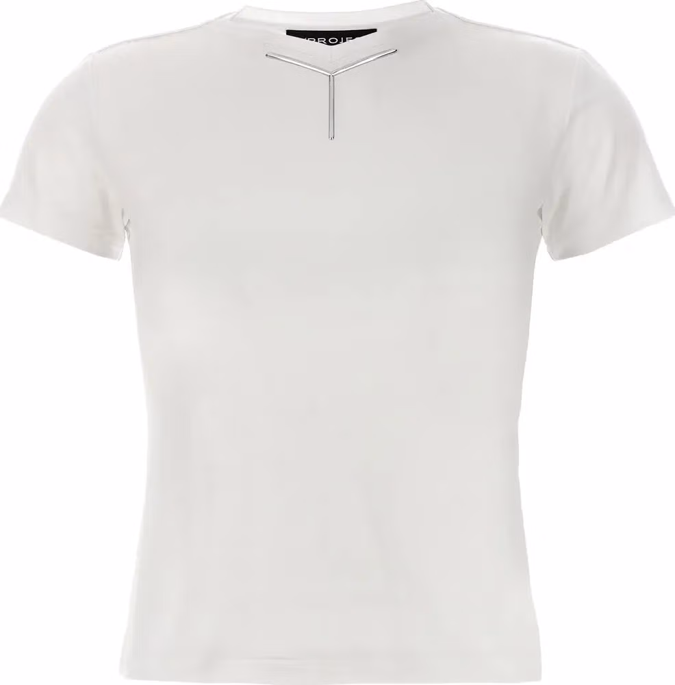 Y/PROJECT White Viscose T-Shirt