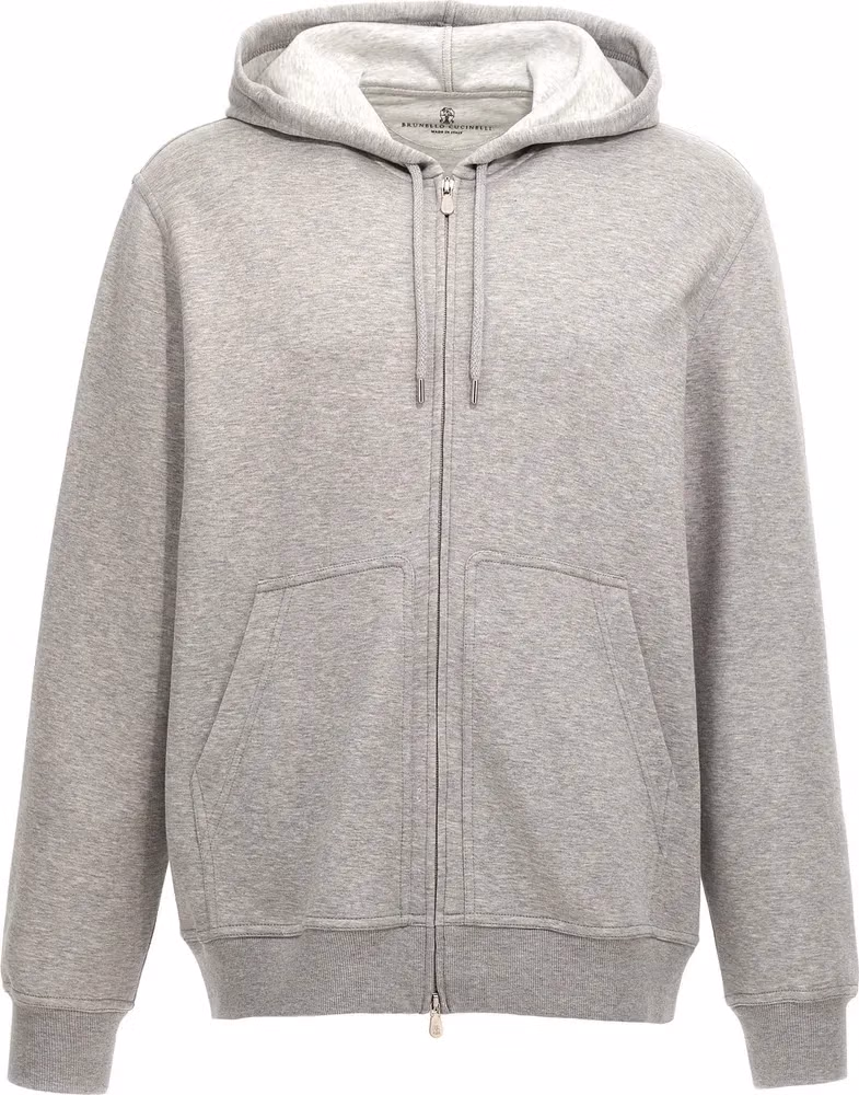 Brunello Cucinelli Gray Cotton Sweatshirt