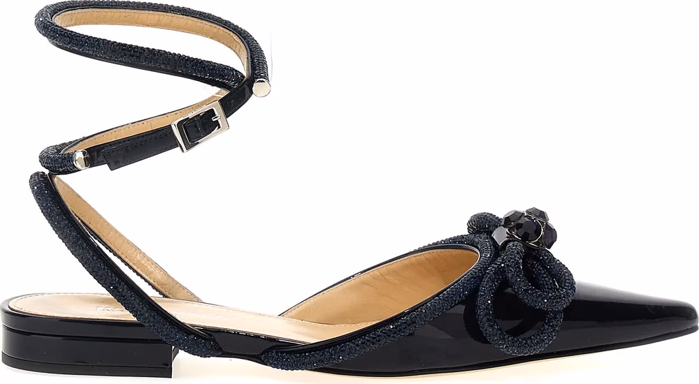 MACH & MACH Blue Calfskin Ballet Flats