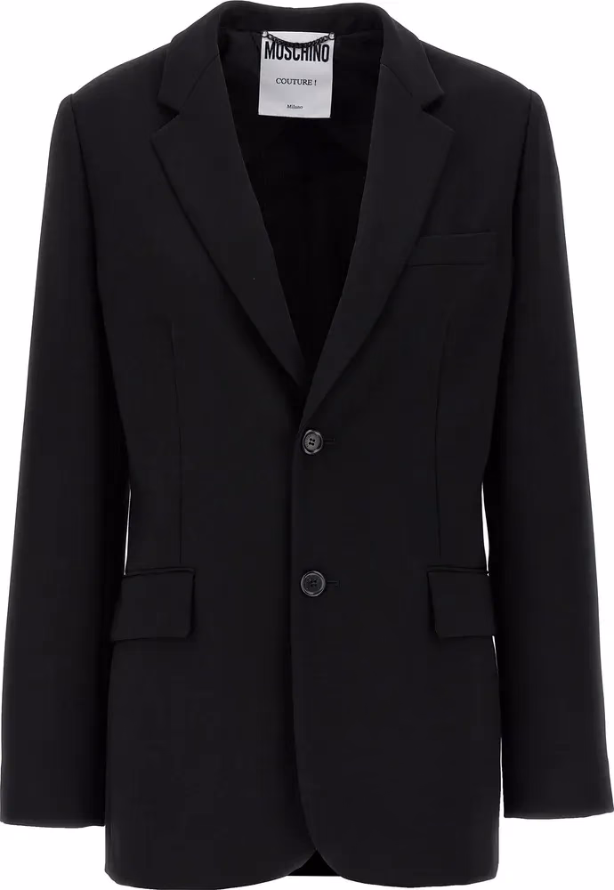 Moschino Black Polyester Blazer
