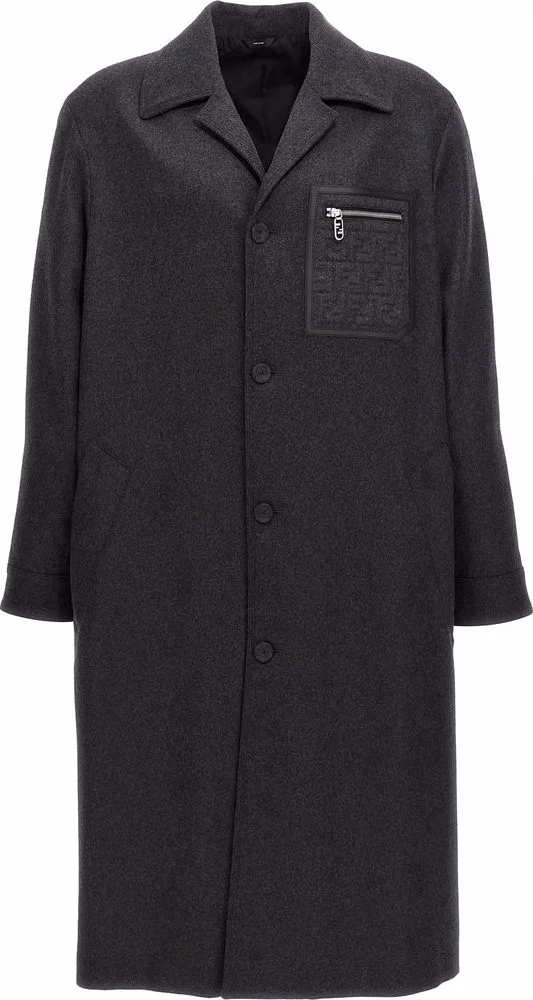 Fendi Gray Cashmere Coat