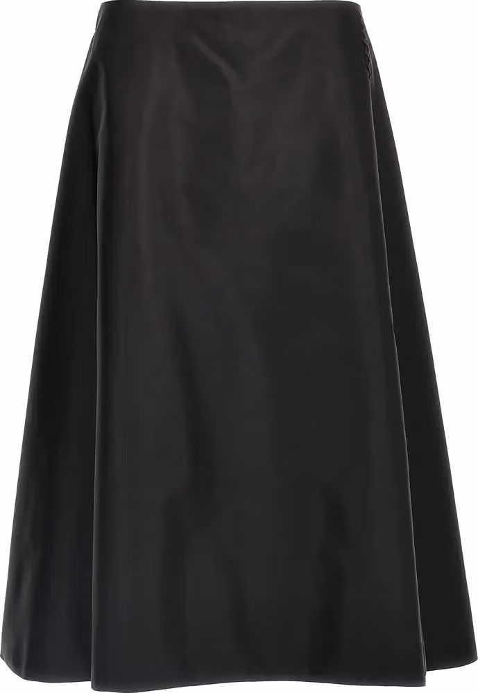 Marni Black Polyamide Midi Skirt