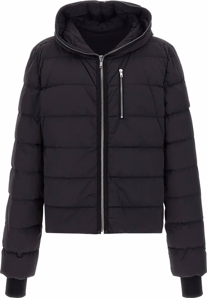 Rick Owens Black Nylon Full-Length Jacket