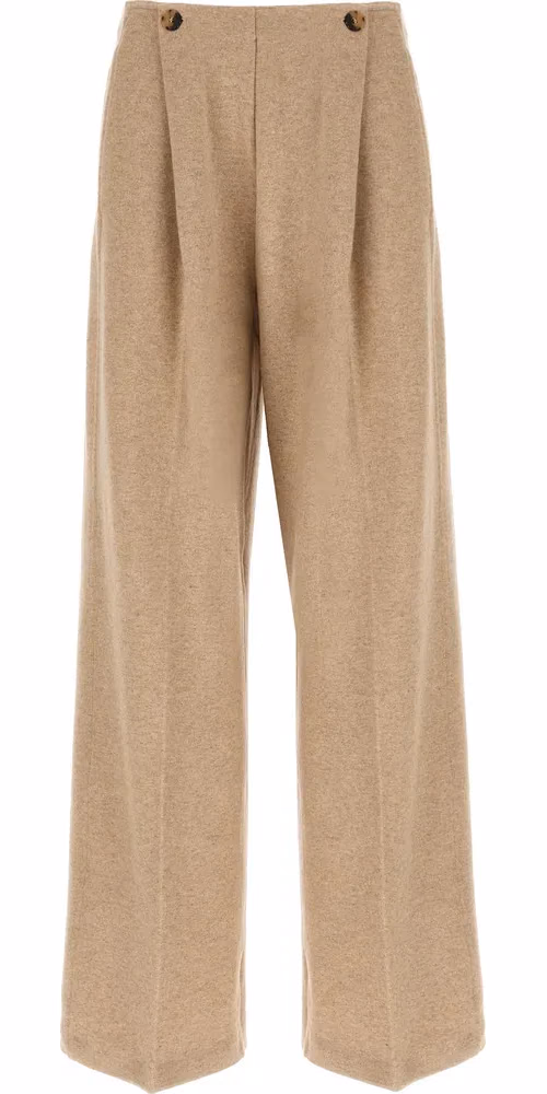 Max Mara Beige Cashmere Casual Pants