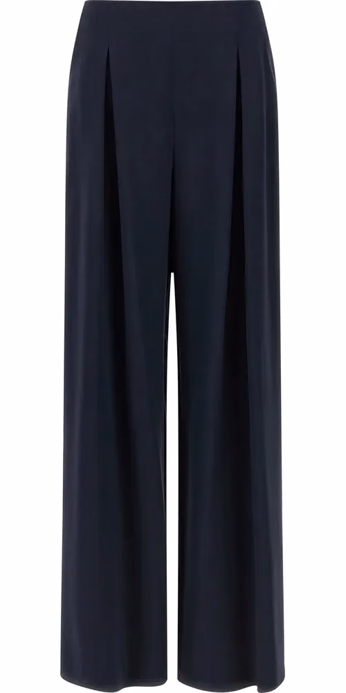 Max Mara Blue Silk Casual Pants