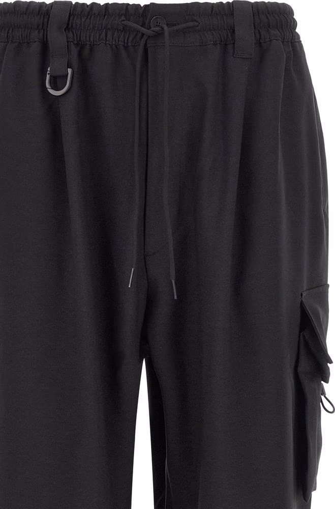 Y-3 Black Polyester Cargo Pants