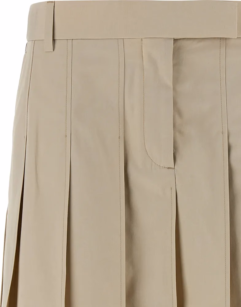 Thom Browne Beige Cotton Long Skirt