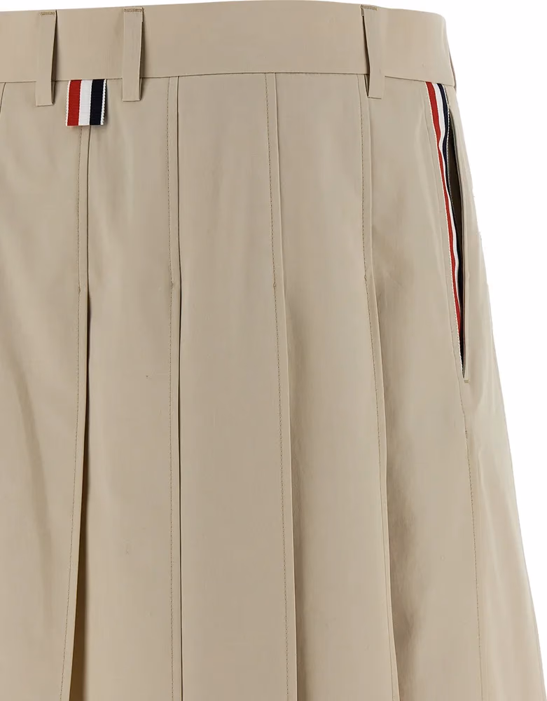 Thom Browne Beige Cotton Long Skirt