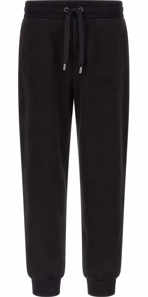 Dolce & Gabbana Black Cotton Joggers (Workout Pants)
