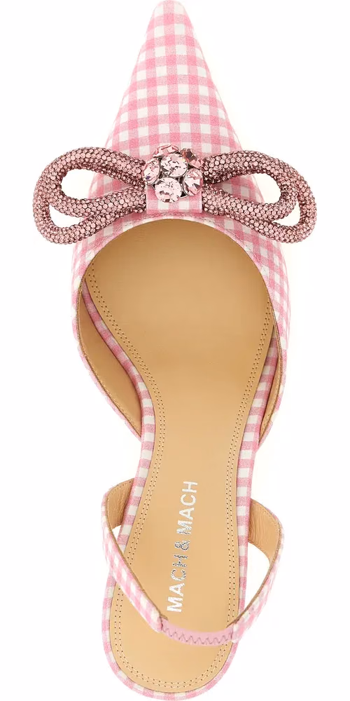 MACH & MACH Multicolor Cotton-Like Mid Heel Pumps