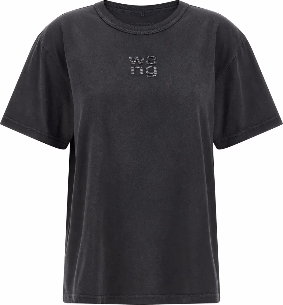 T BY ALEXANDER WANG Black Cotton T-Shirt