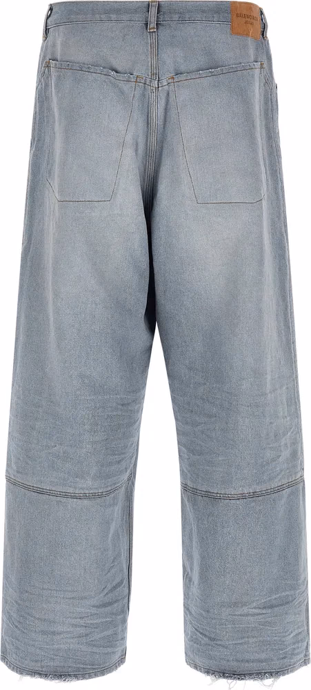 Balenciaga Blue Cotton Relaxed Fit Jeans