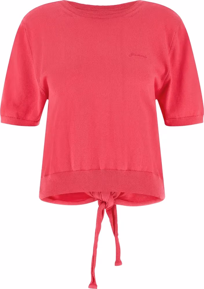 Ganni Fuchsia Organic Cotton Cardigan
