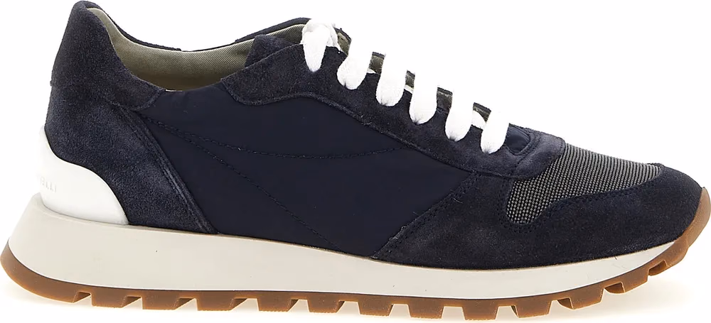 Brunello Cucinelli Blue Polyester Athletic Sneakers
