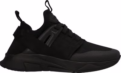 Black Polyethylene Athletic Sneakers