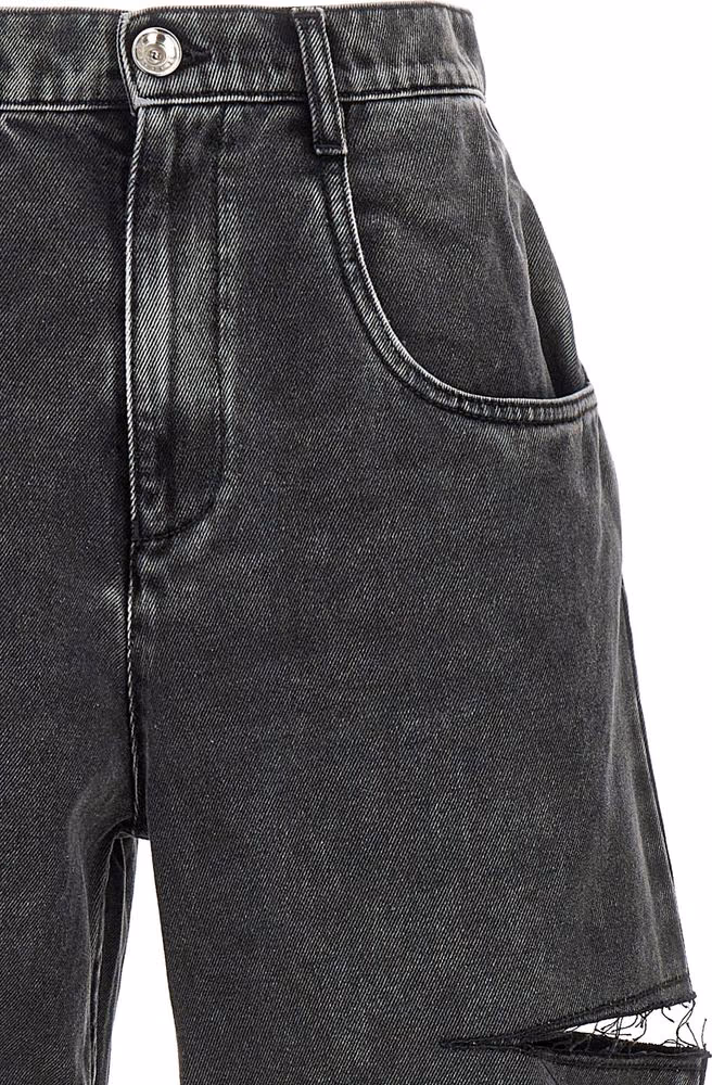 Maison Margiela Black Cotton Straight-Leg Jeans