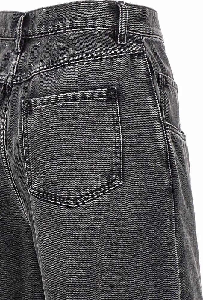 Maison Margiela Black Cotton Straight-Leg Jeans