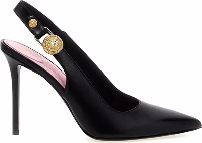 Black Calfskin High Heel Pumps