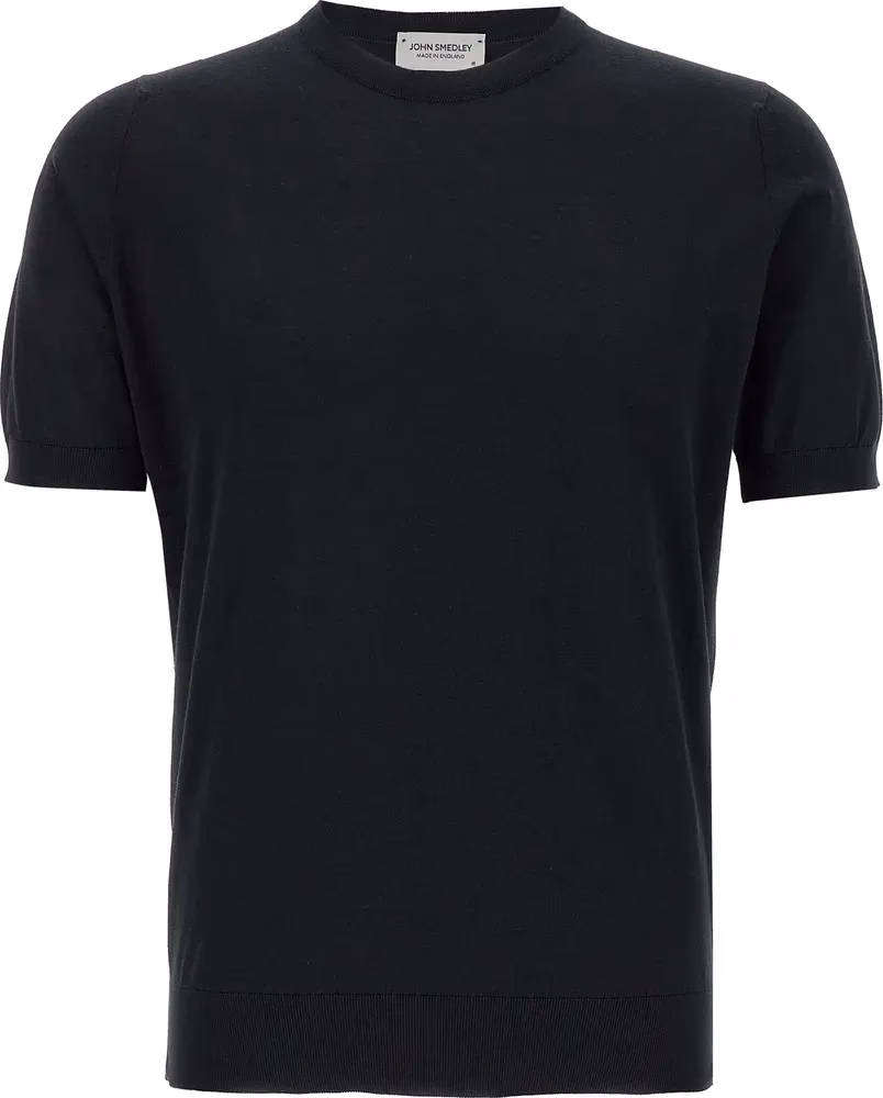 JOHN SMEDLEY Black Cotton T-Shirt