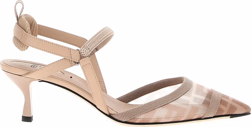 Fendi Multicolor Polyamide Mid Heel Pumps