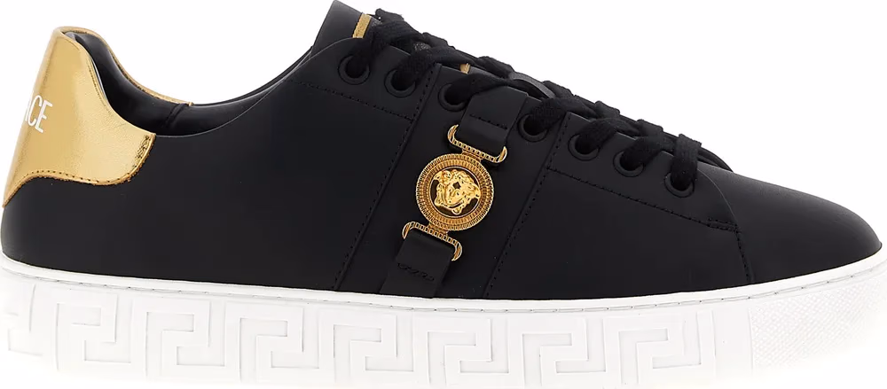Versace Black Nylon Low Top Sneakers