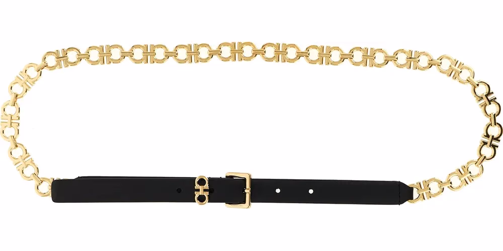 Ferragamo Black Calfskin Belt