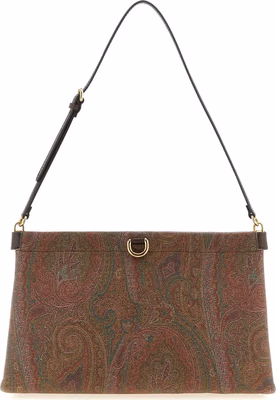 Brown Cotton Clutch Bag