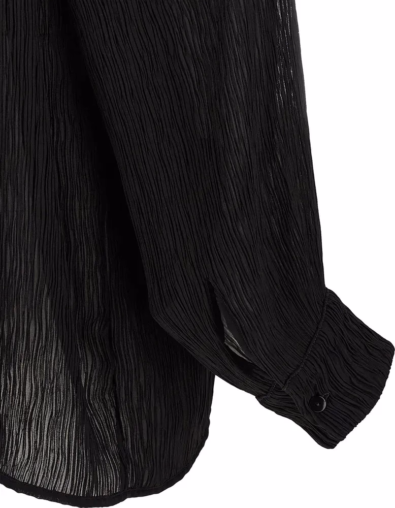 ALLIS Black Polyester Shirt
