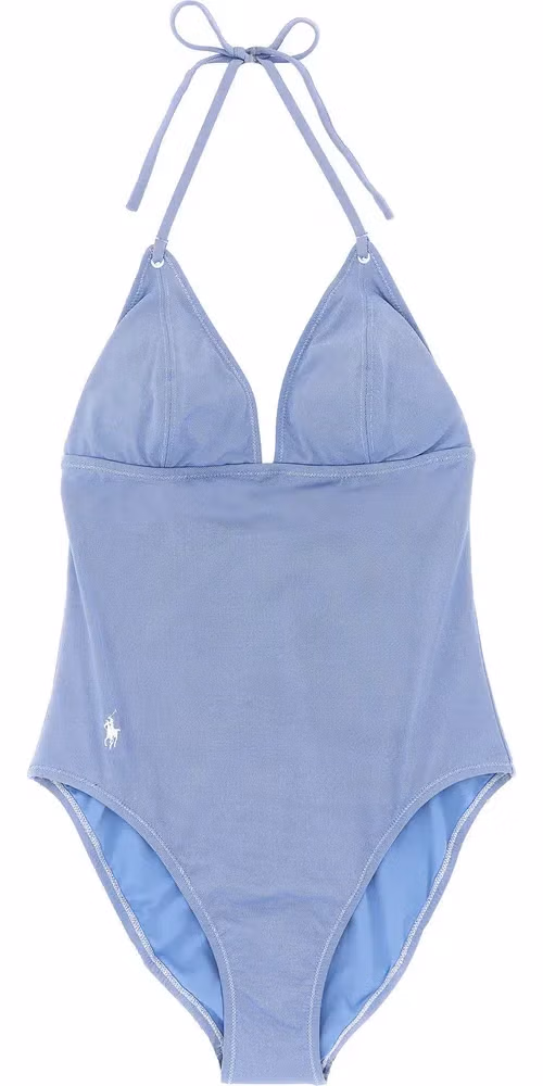 Polo Ralph Lauren Blue Nylon One-Piece Swimsuit