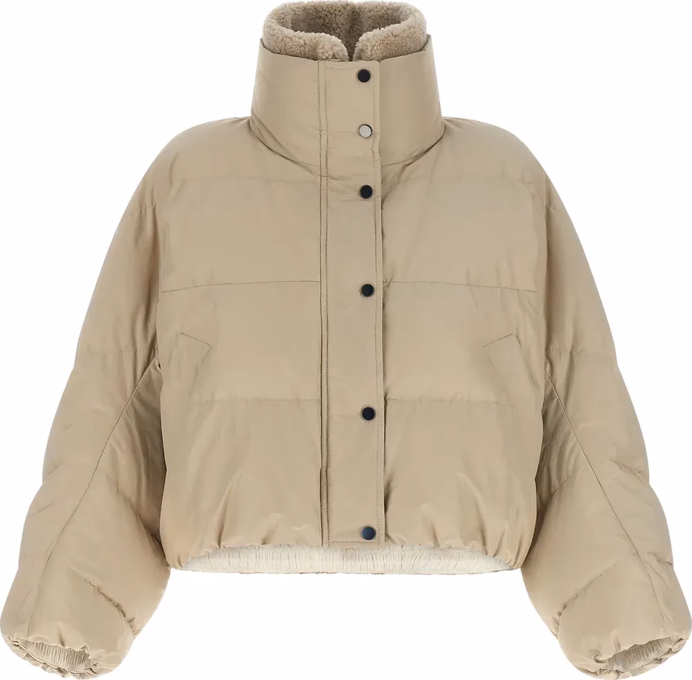 Brunello Cucinelli Beige Cotton Full-Length Jacket