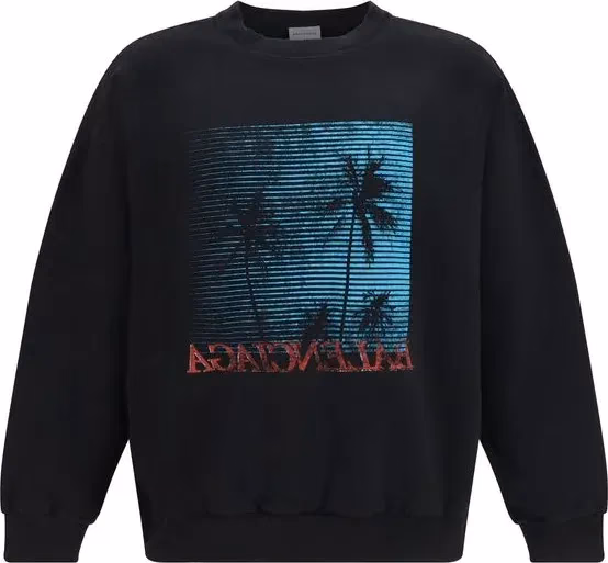 Balenciaga Black Cotton Sweatshirt