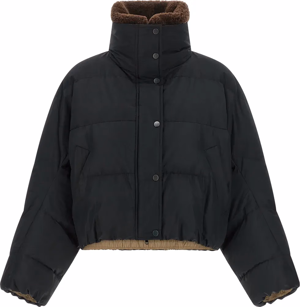 Brunello Cucinelli Black Cotton Full-Length Jacket