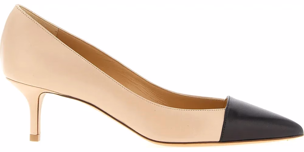 Francesco Russo Multicolor Goatskin Mid Heel Pumps