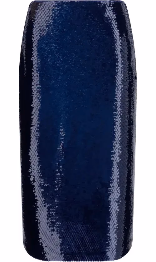 Tom Ford Blue Silk Midi Skirt