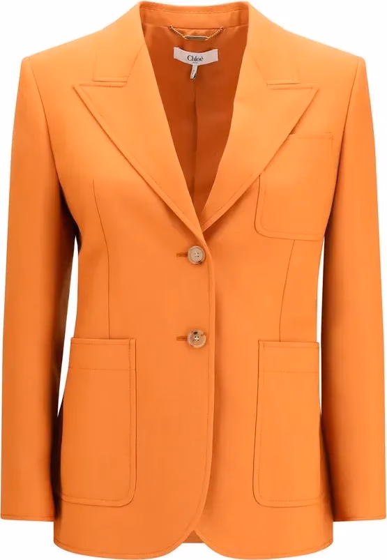 Chloé Orange Wool Oves Aries Blazer