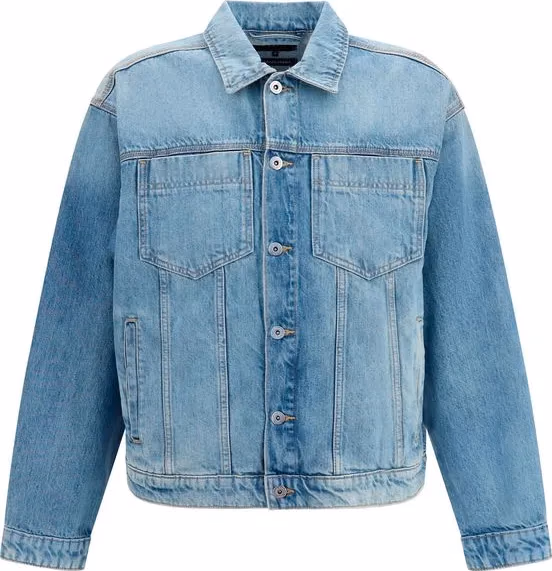7FOR Blue Cotton Denim Jacket