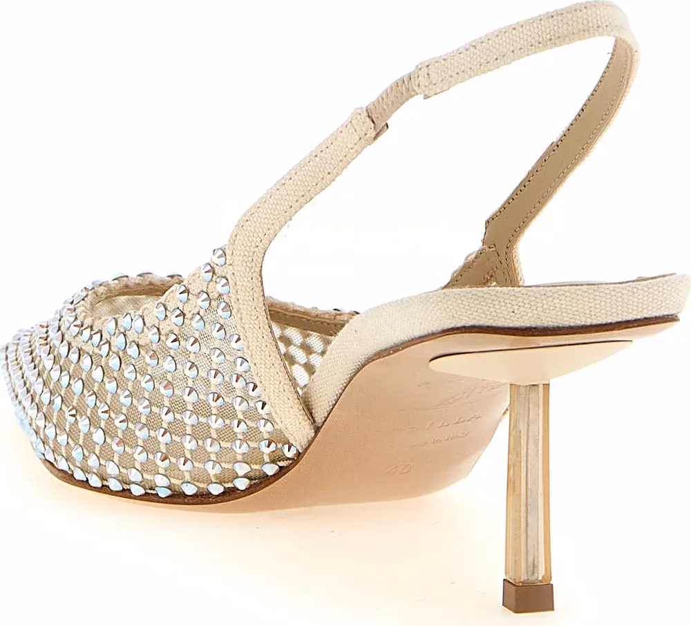 LE SILLA Beige Polyester Mid Heel Pumps