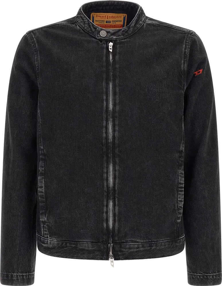 Diesel Black Cotton Denim Jacket